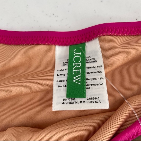 NWT J Crew Heritage '89 Fuchsia Flamingo Pink High Leg Cheeky Bikini Swim Bottom - Picture 5 of 10